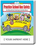 CS0230 Practice School Bus Safety Coloring and Activity Book with Custom Imprint